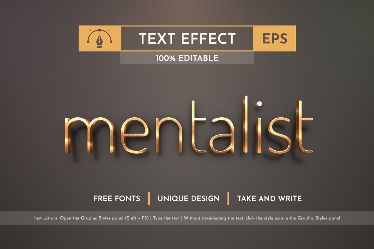 Metal Editable Text Effects, a Layer Style Add-On by rwgusev (Photo 3 of 7)