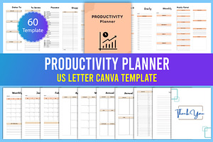 Productivity Planner Canva Interior