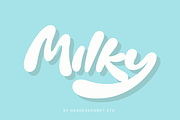 Milky - a Bright and Bubbly Font, a Sans Serif Font by NendesKombet Studio (Thumbnail 1 of 14)