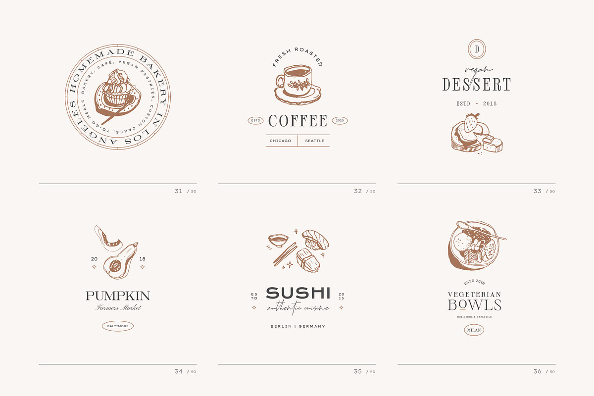 Food & Drinks Logo Kit, a Branding & Logo Template by iStar Design (Photo 15 of 27)