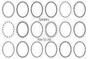 60 doodle vector pattern brushes, a Brush Add-On by Sunshine Art Shop (Thumbnail 6 of 8)