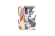 Destroyed city buildings, houses set, an Object Illustration by PaperTrident (Thumbnail 11 of 13)
