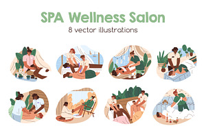 People in spa wellness salon set, a Healthcare Illustration by Good Studio