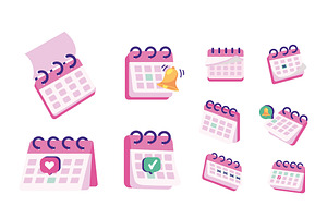 Planner & Calendar Icon Set, a Templates & Theme by studiogstock