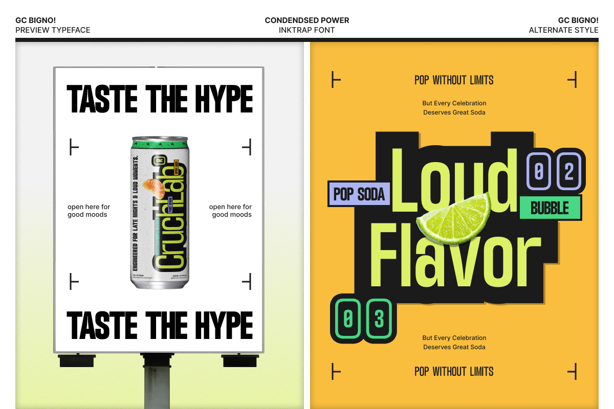 GC Bigno – Condensed Inktrap, a Sans Serif Font by Glyphonic (Photo 15 of 15)