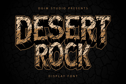 Desert Rock display font family, a Symbol Font by DGIM studio