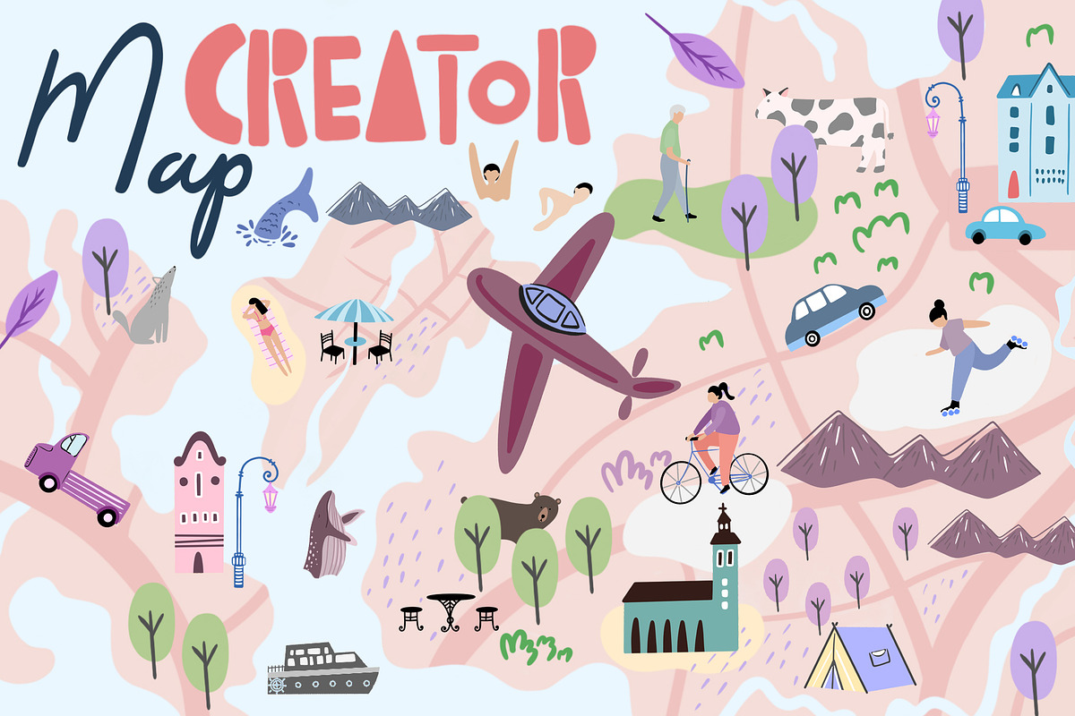Map Creator, an Animal Illustration by Alina Sh (Photo 1 of 12)