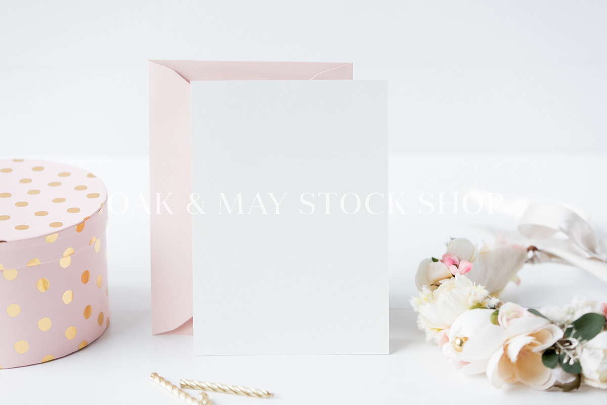Girls Birthday Card JPEG Mockup, a Product Mockup by PrettyGrandmillennial