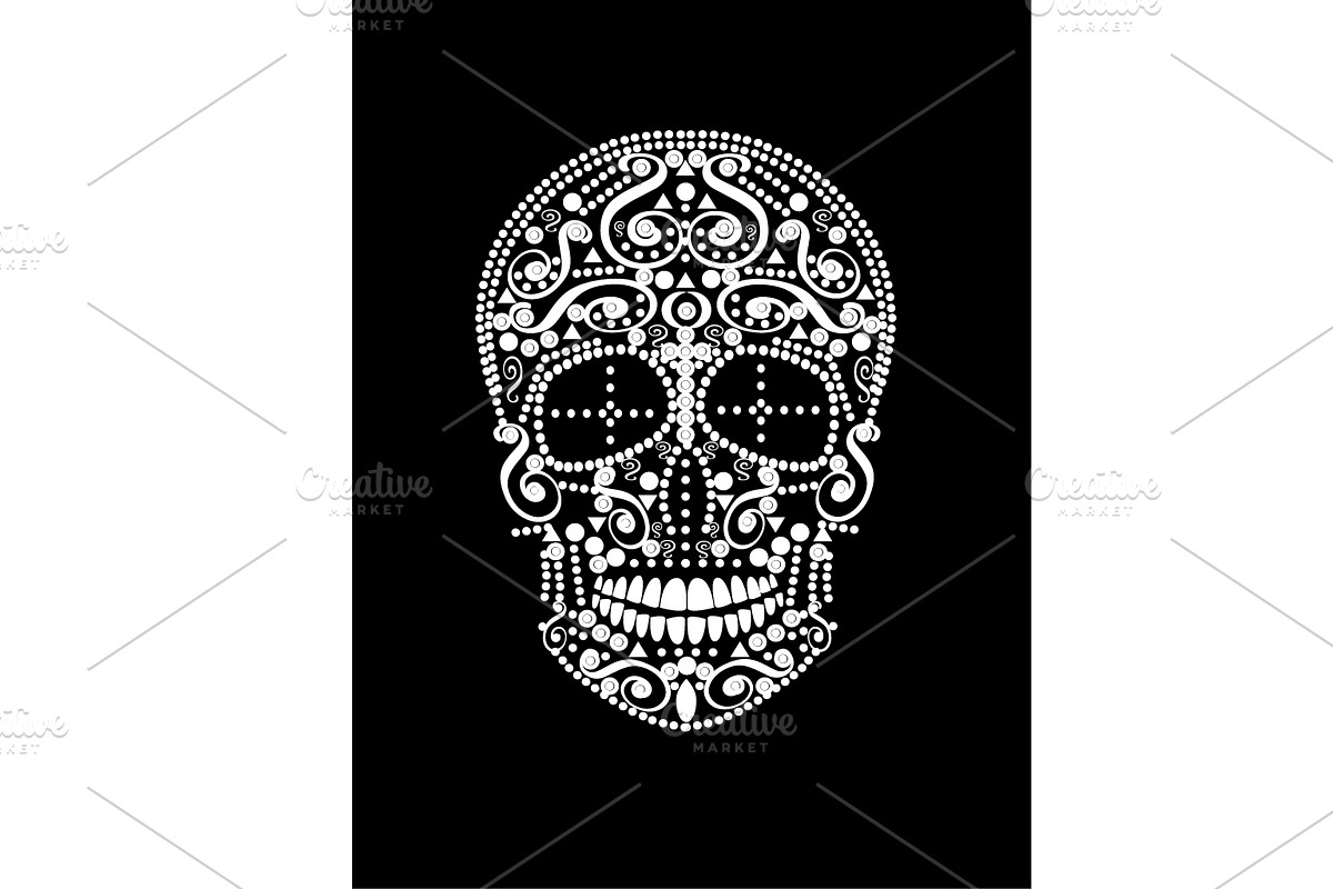 Skull vector background for fashion, a Background Graphic by TeaGraphicDesign