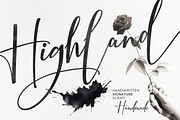 Highland Signature, a Handwritten Font by Natural Ink Studio (Thumbnail 1 of 8)