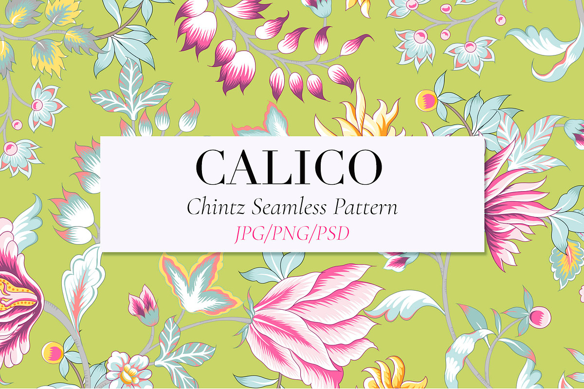 Calico, A seamless Chintz Pattern, a Pattern Graphic by TSTUDIO