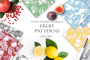 Fruit hand-drawn Seamless Pattern