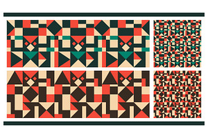 Abstract Geometric Seamless Patterns, a Pattern Graphic by Creative Backgrounds