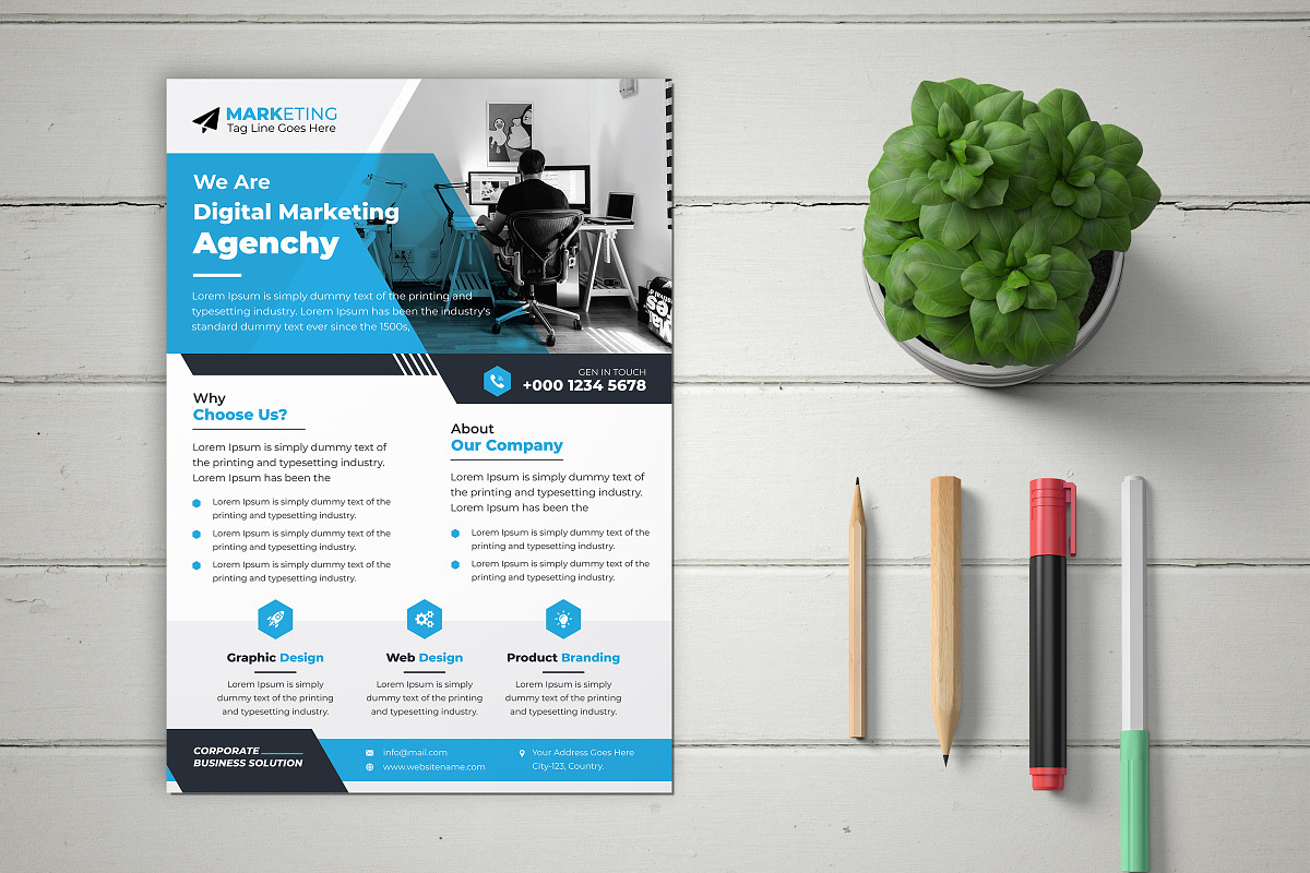 Corporate Theme Business Flyer, a Flyer Template by Graphiexperto (Photo 5 of 6)