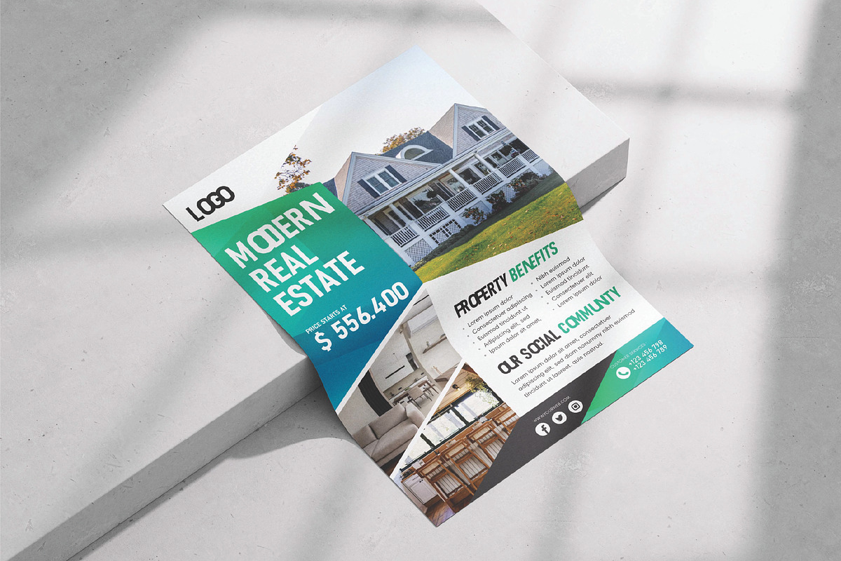 Real estate modern home sale, a Flyer Template by Workhu (Photo 2 of 4)