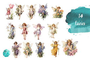 Vintage Style Spring Fairies