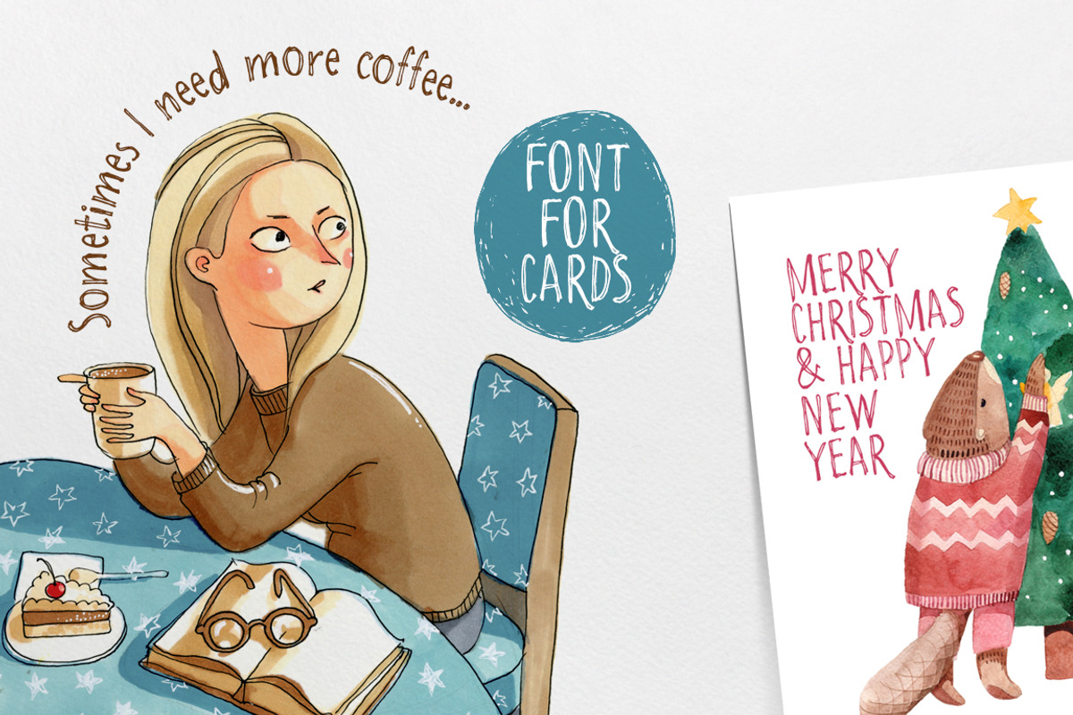 Funcard font Latin & Cyrillic preview 2