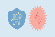 Ribbons Monogram Font, a Handwritten Font by Design by Laney (Thumbnail 6 of 13)