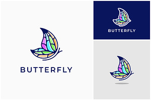 Butterfly Beautiful Wing Logo