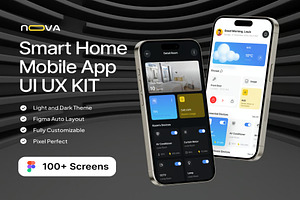 Nova - Smart Home Mobile App UI KIT, an UI Kit Template by Lumina_ui_ux202