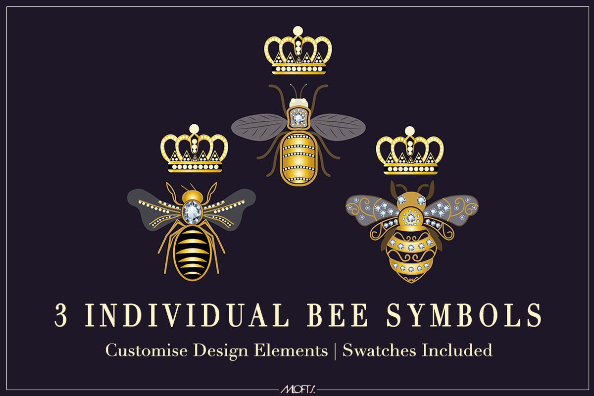 Queen Bees | Vector Pattern, a Pattern Graphic by AALofts Design (Photo 3 of 7)