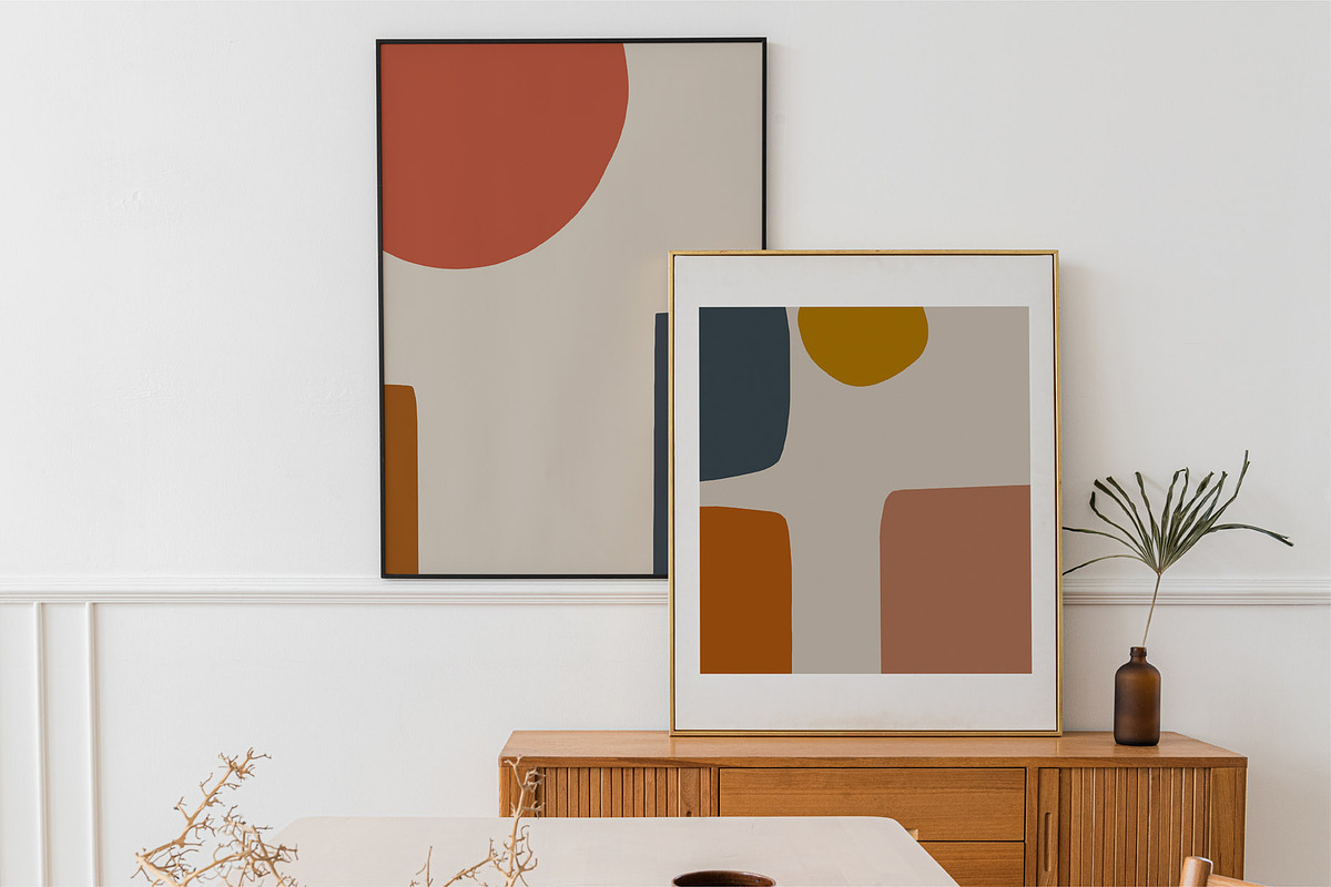 Geometric Abstract Mid Century Art, a Poster Template by Vibrand Studio (Photo 6 of 11)