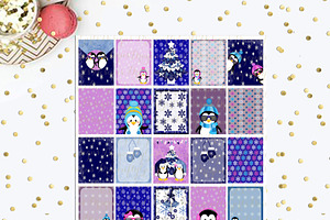 Cool Penguins Printable Planner Box