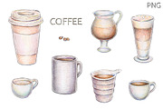 Coffee set, a Food Illustration by Eugenia Hauss Design (Thumbnail 2 of 2)
