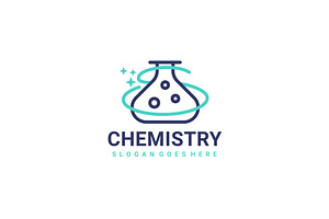 Chemistry Laboratory Logo, a Branding & Logo Template by 3ab2ou