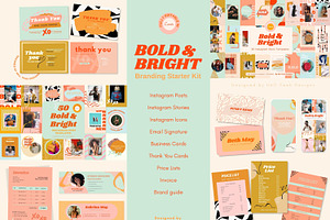 Bold & Bright Branding Starter Kit, a Branding & Logo Template by Hell Yeah Designs