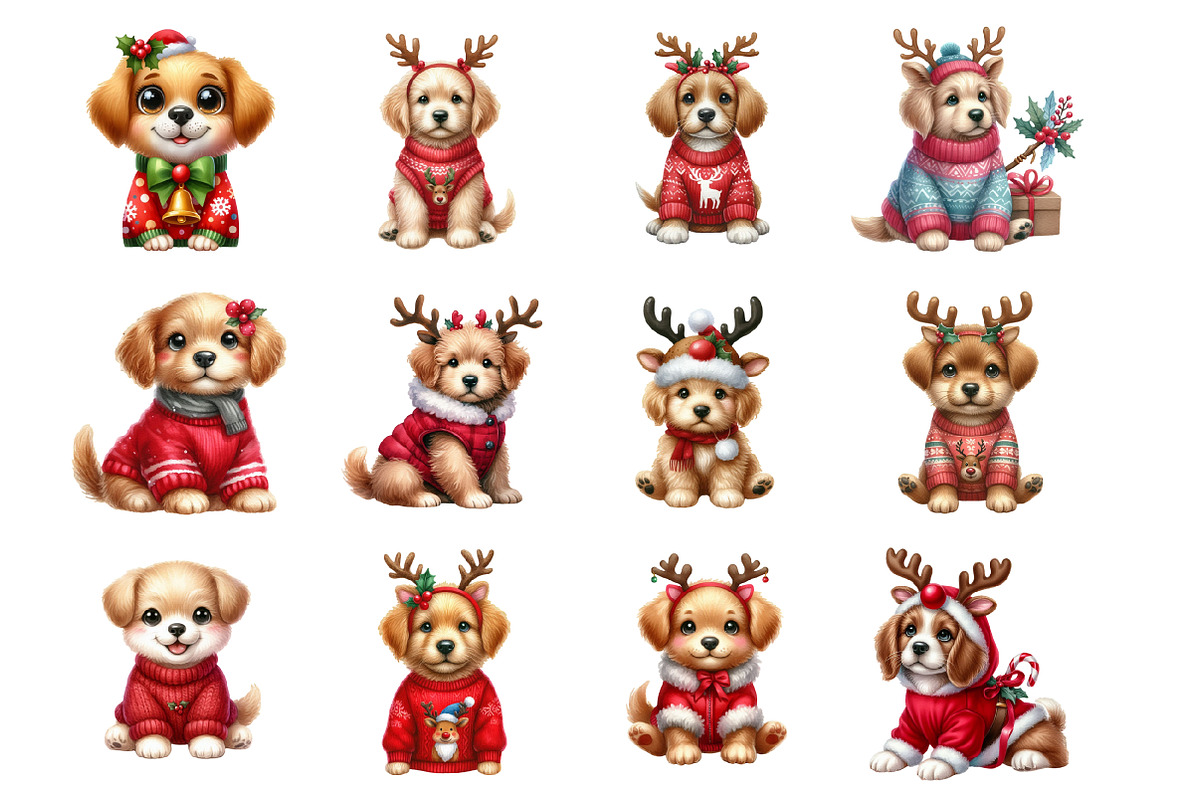 Whimsical Christmas Animal, an Illustration by Design Market (Photo 2 of 3)