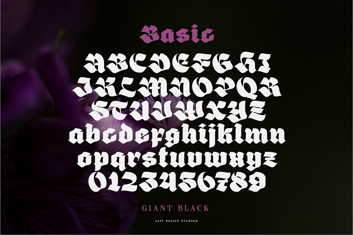 Giant Black Typeface, a Blackletter Font by alit design (Photo 5 of 20)