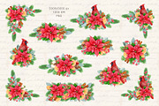 Christmas Watercolor Clipart Set, a Seasonal Illustration by AnitaPol (Thumbnail 4 of 15)