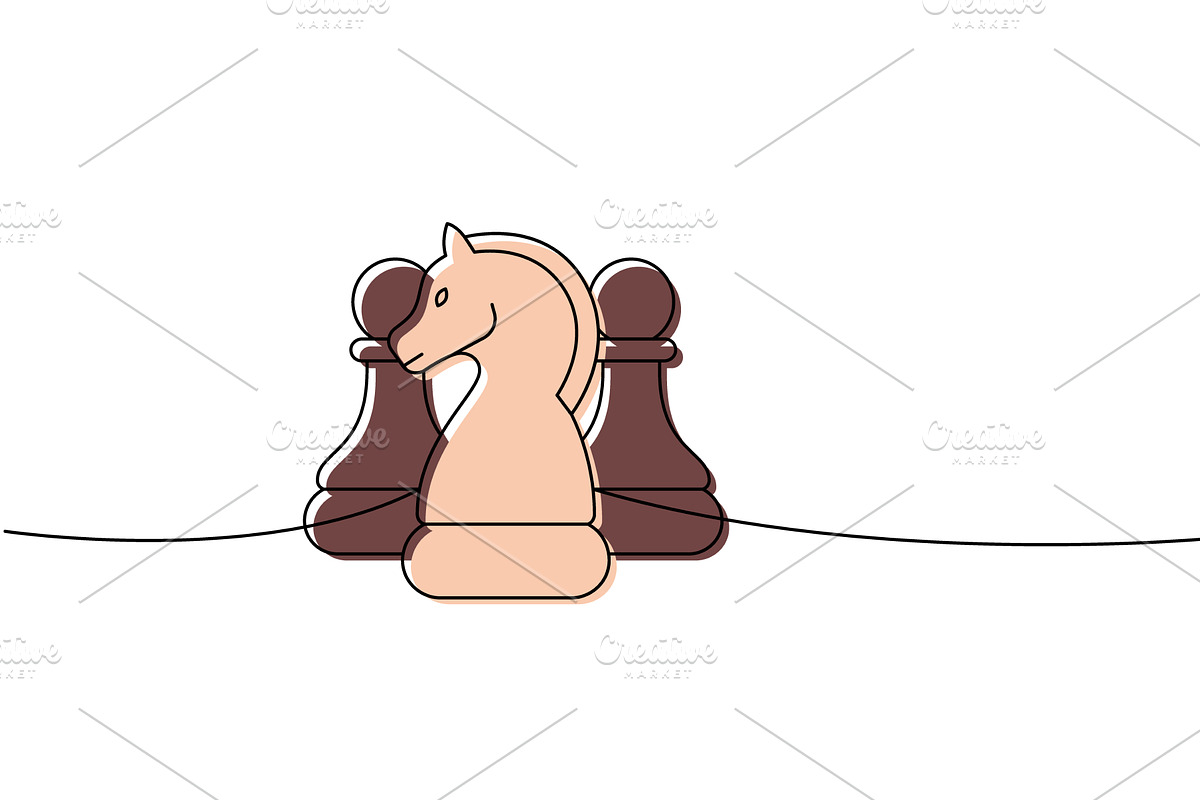 Abstract line illustration of a, an Illustration by GraphiShop