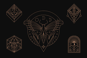 Mystic Symbols. Logo Design Kit.