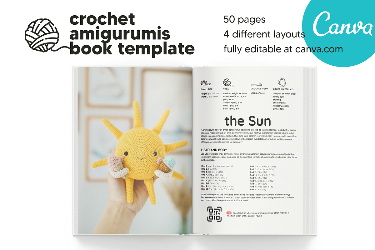 Canva Crochet Amigurumi Book Templat, a Magazine Template by DeLaGranSiete (Photo 5 of 8)