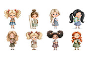 Back to School Kids Clipart, an Education Illustration by Nicolle's Colorful Art (Thumbnail 6 of 6)