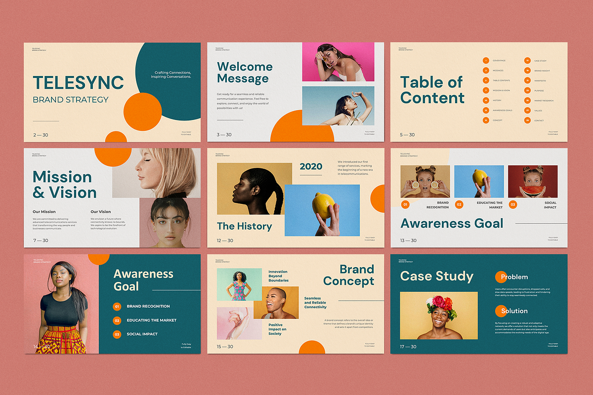 Telesync Brand Strategy - Powerpoint, a Presentation Template by Surotype (Photo 9 of 10)