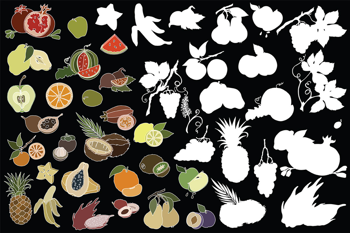 Vector illustration of fruits, an Illustration by risovanya (Photo 5 of 5)