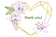 Watercolor clipart white lilies, an Illustration by EshaStudio (Thumbnail 11 of 11)