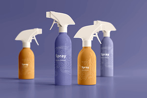 Spray Bottle Mockups