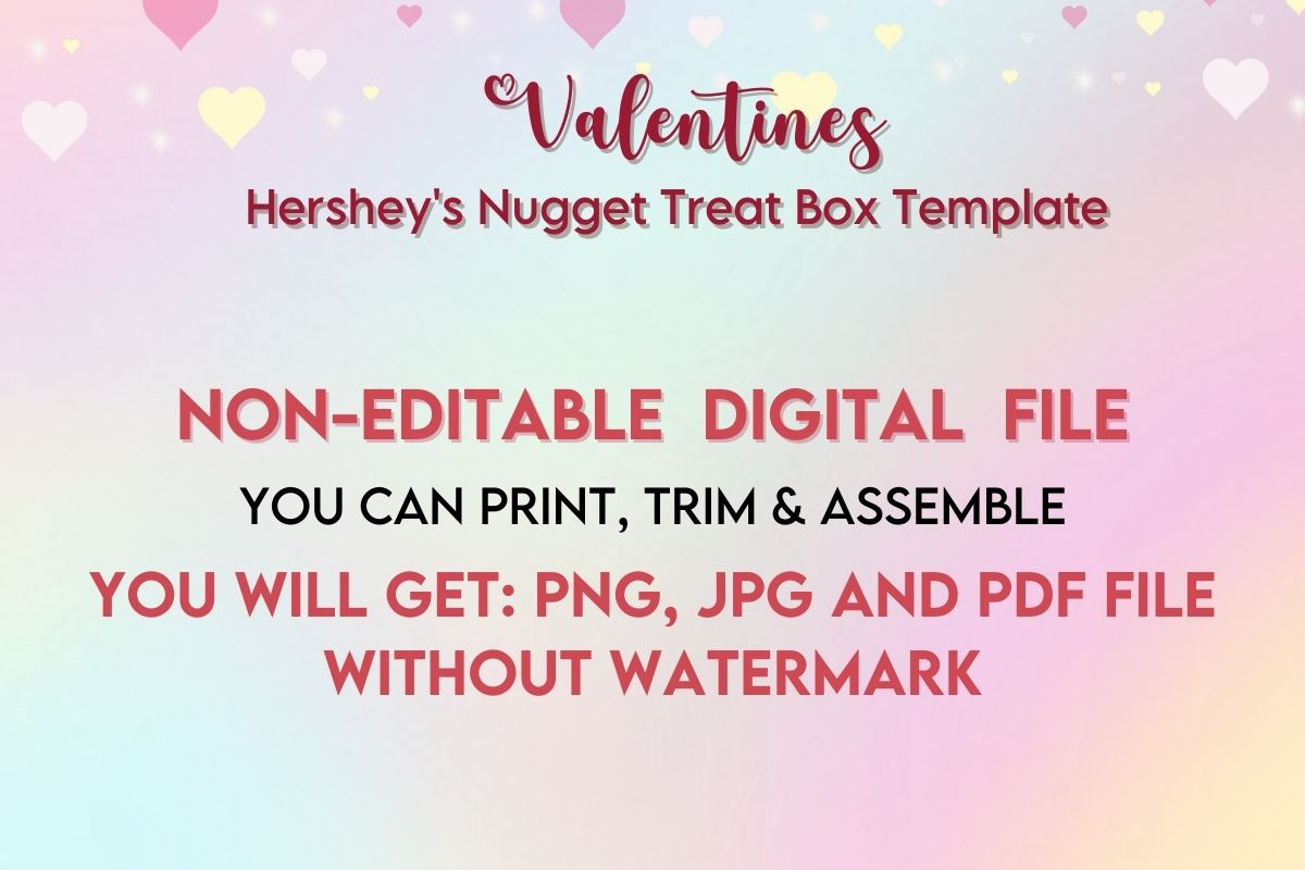 Valentines Treat Box Templates, a Print Template by Adalin Shop (Photo 9 of 9)