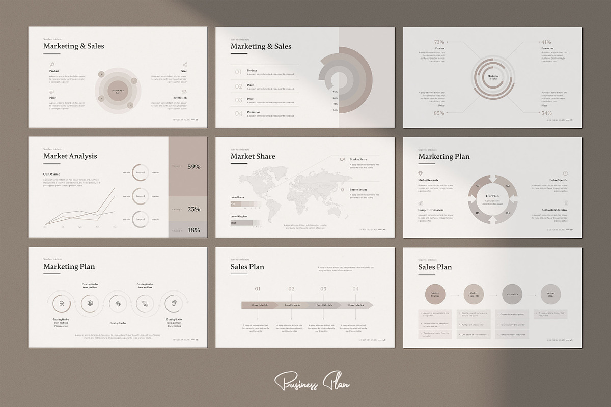 Business Plan Powerpoint Template, a Presentation Template by SlideCo (Photo 11 of 17)