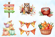 Watercolor Enjoy Autumn Clipart, an Illustration by Craft Nest (Thumbnail 5 of 9)