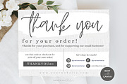 Thank You Order Card for Canva, a Card Template by Thirty One Palms Studio (Thumbnail 1 of 7)