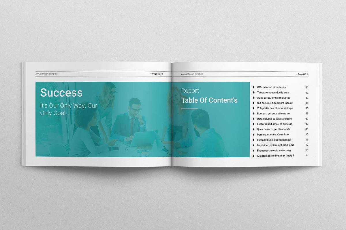 Annual Report Template Landscape, a Brochure Template by MassiveCreator (Photo 2 of 8)