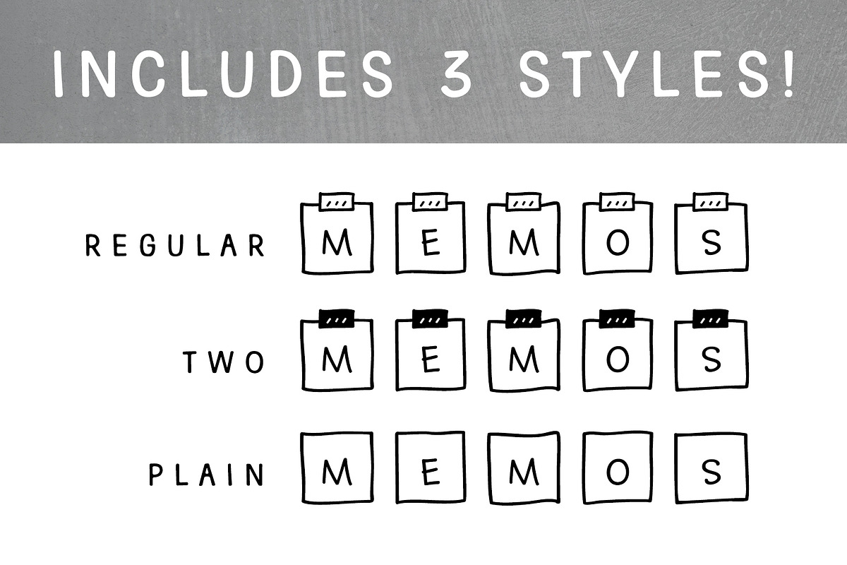 Sticky Memos, a Handwritten Font by Brittney Murphy Design (Photo 2 of 2)