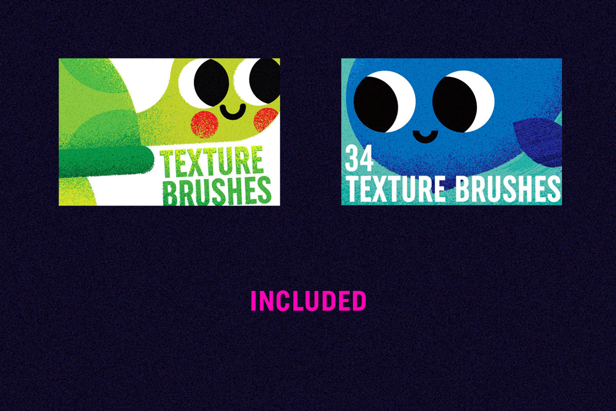 60 Vector Texture Brushes preview 7