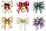 Coquette Christmas Bow Clipart, an Illustration by DreamArtGraphic (Thumbnail 3 of 5)