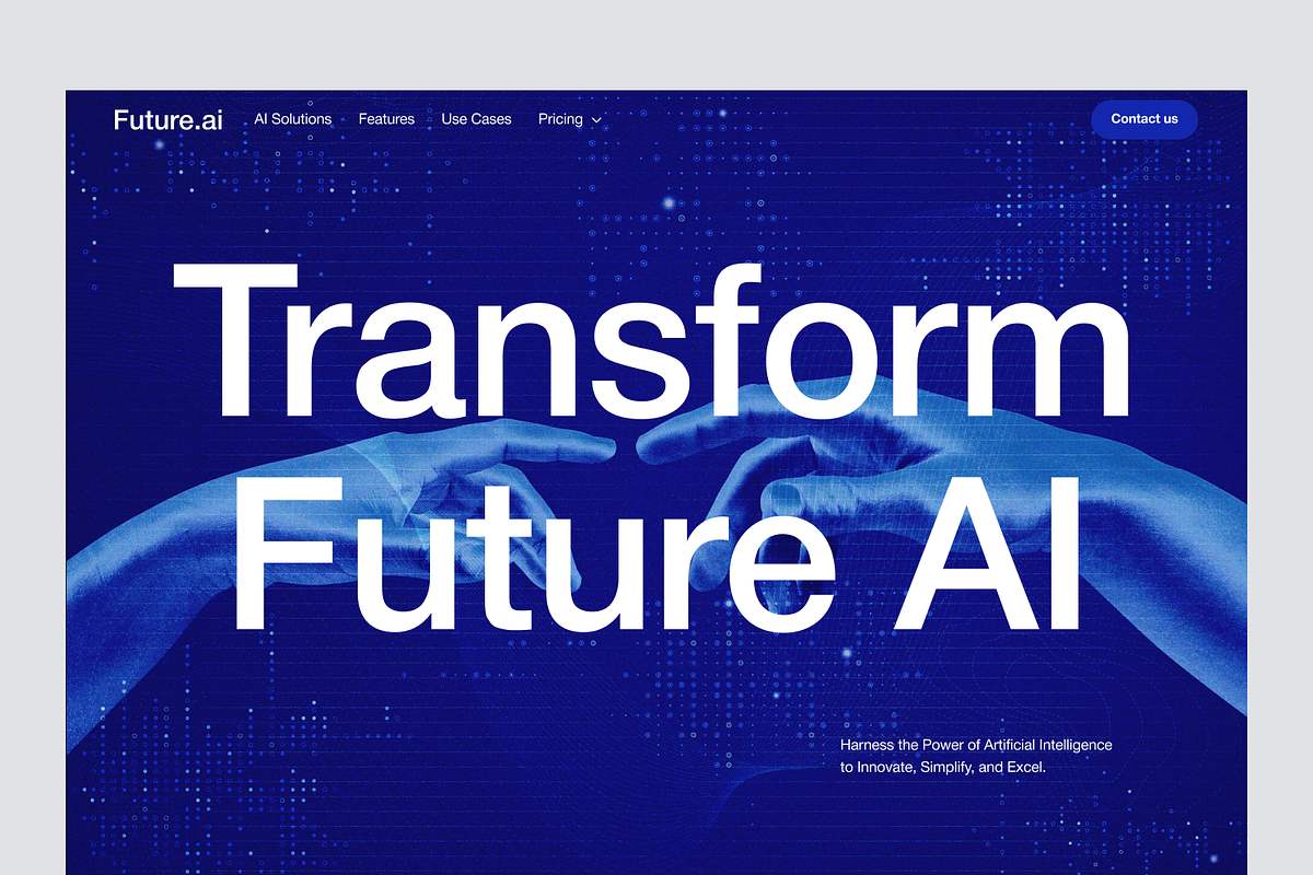 Future.Ai- Landing page design, a Landing Page Template by Ahmed Rubel (Photo 2 of 5)